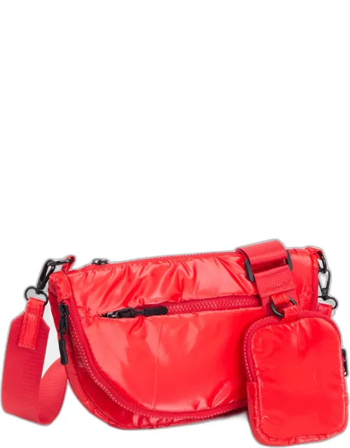 Puffer Half Moon Crossbody Bag