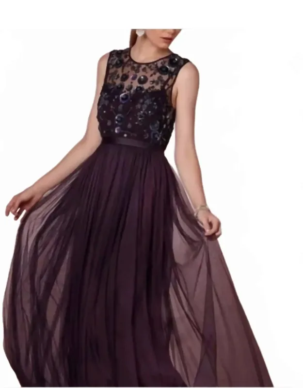 Beaded Sequin Maxi Dress
