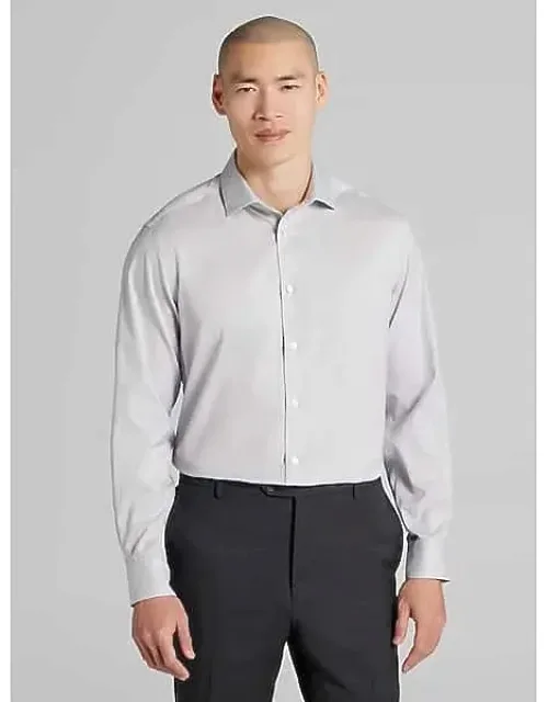 Slim Fit Small Check Dress Shirt