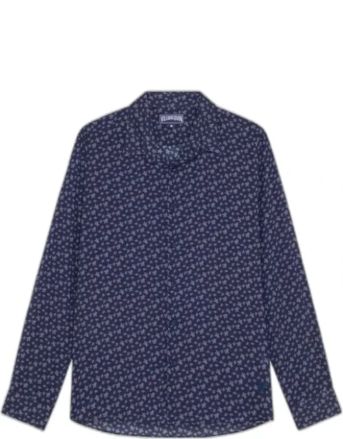 Cotton Voile Shirt Micro Ronde Des Tortues