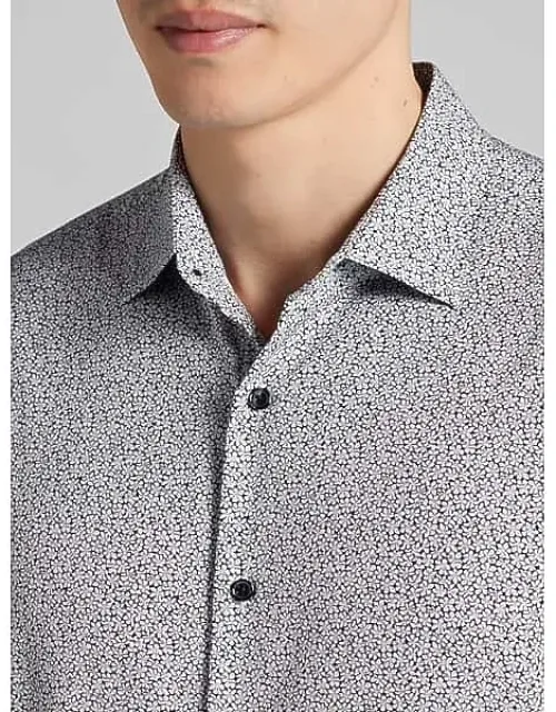 Modern Fit Mini Flower 4-way Stretch Button-up Shirt