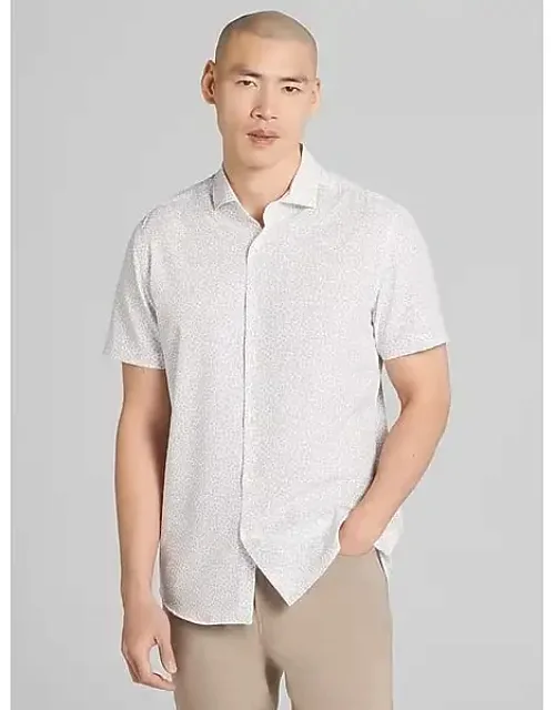 Slim Fit Patterned 4-way Stretch Button Up Shirt