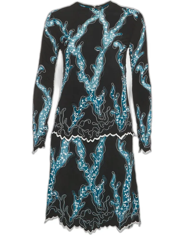 Embroidered Jersey Mini Dress