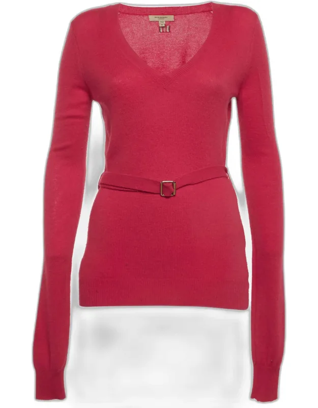 Knit Cashmere Belted Sweater