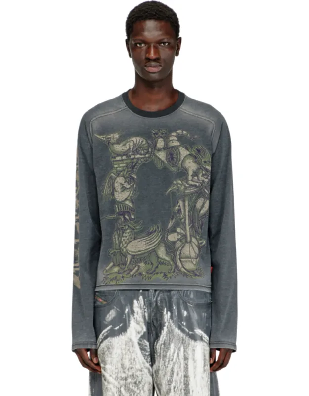 Long-sleeve T-shirt With Graphic Motif