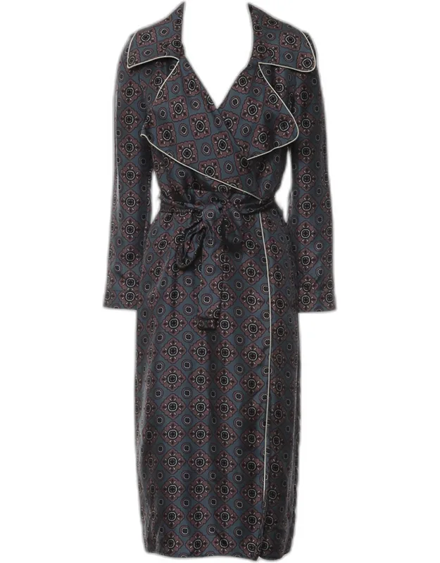 Notch Collar Surplice Neck Dress