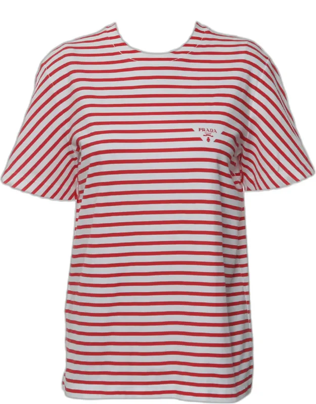 Cotton Logo Striped T-shirt