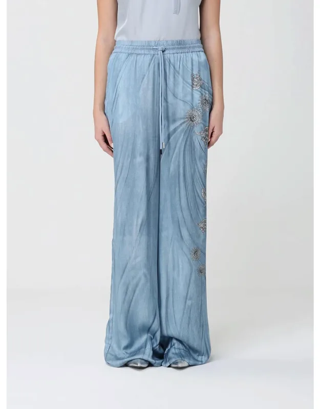 Pants Color Gnawed Blue