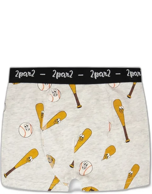 Organic Cotton Boxers With Baseball Print