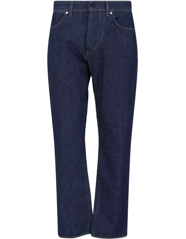 "ghost Straight Jeans With Mid Waist And Button Closure"