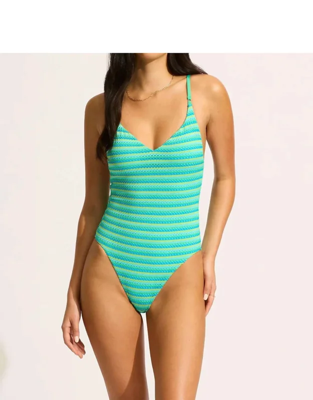 Calypso V Neck One Piece Swimsuit