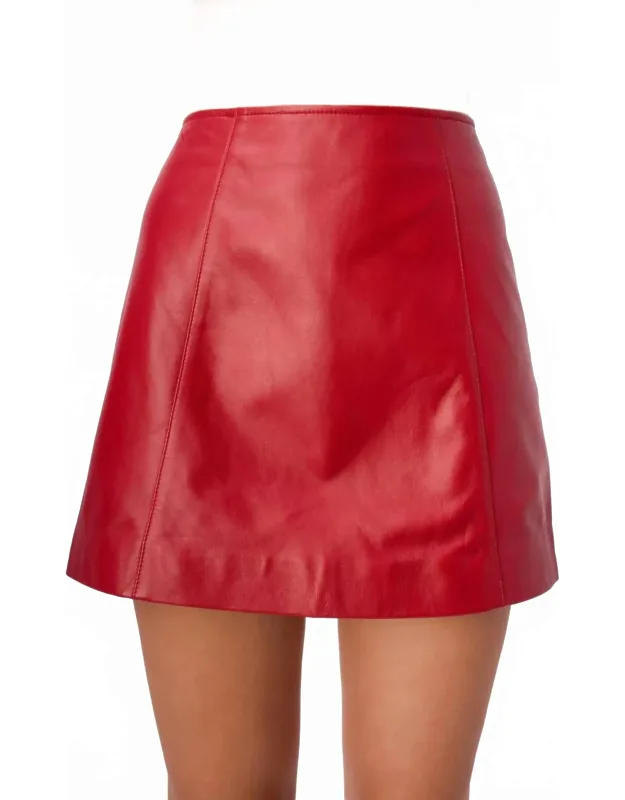 Genuine Leather Mini Skirt