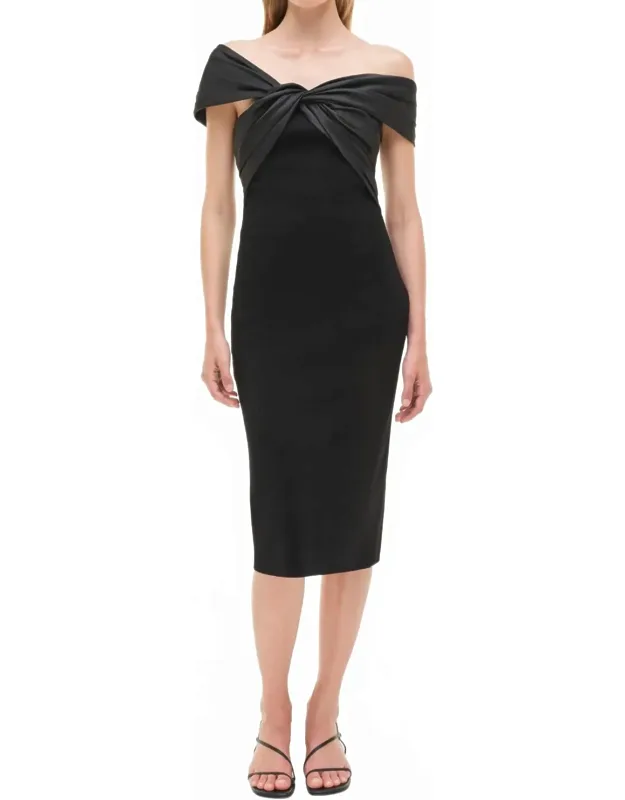 Mia Off Shoulder Midi Dress