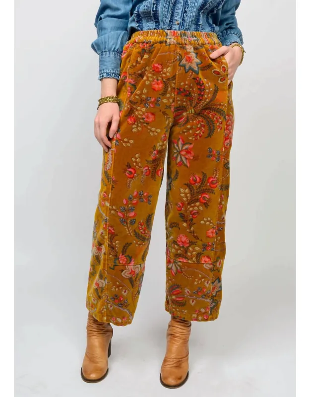 Velveteen Barrel Pants