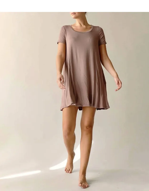 Bamboo Shift Mini Dress