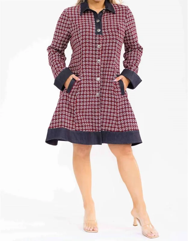 Plaid Coat Dress