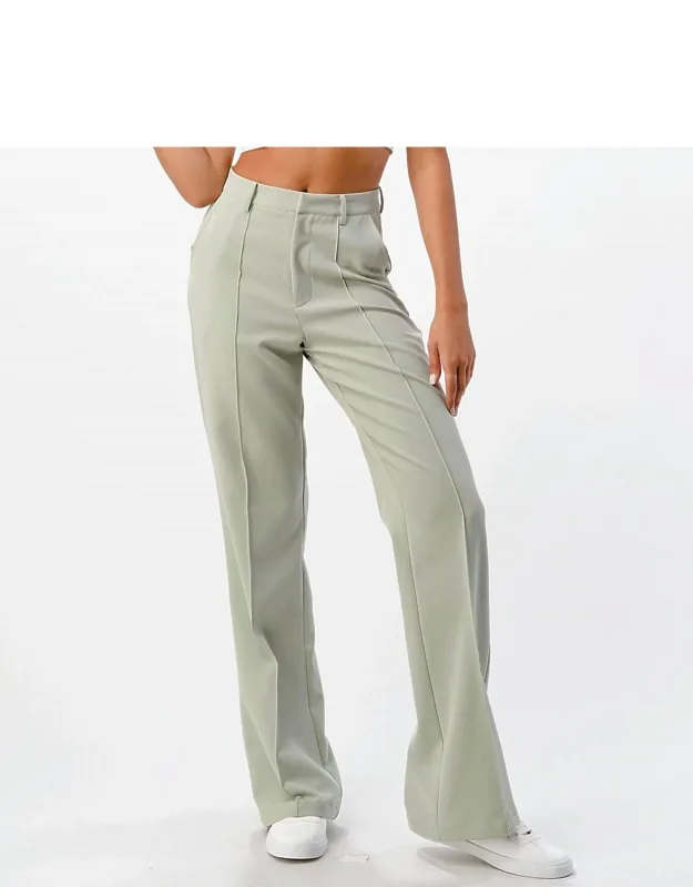 Front Seam Wide Leg Pants