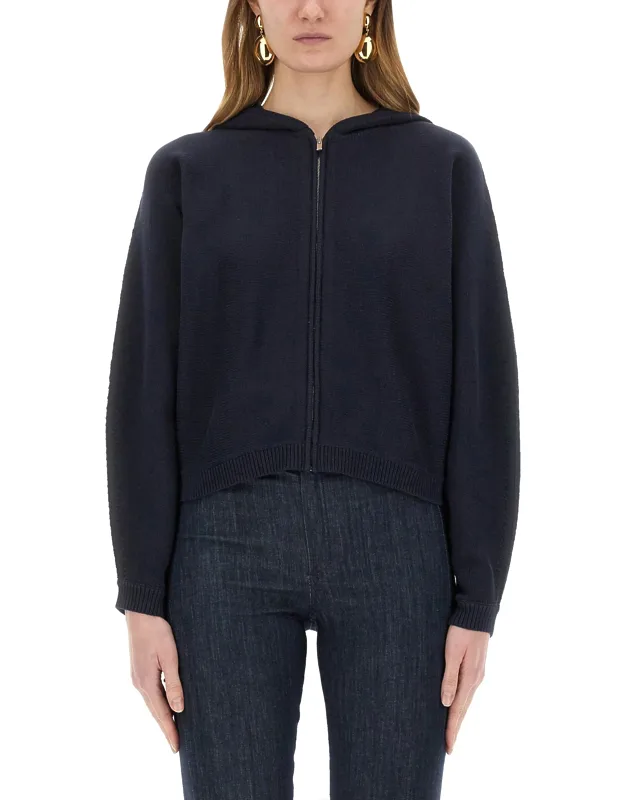 Knit Sweatshirt With Zipper