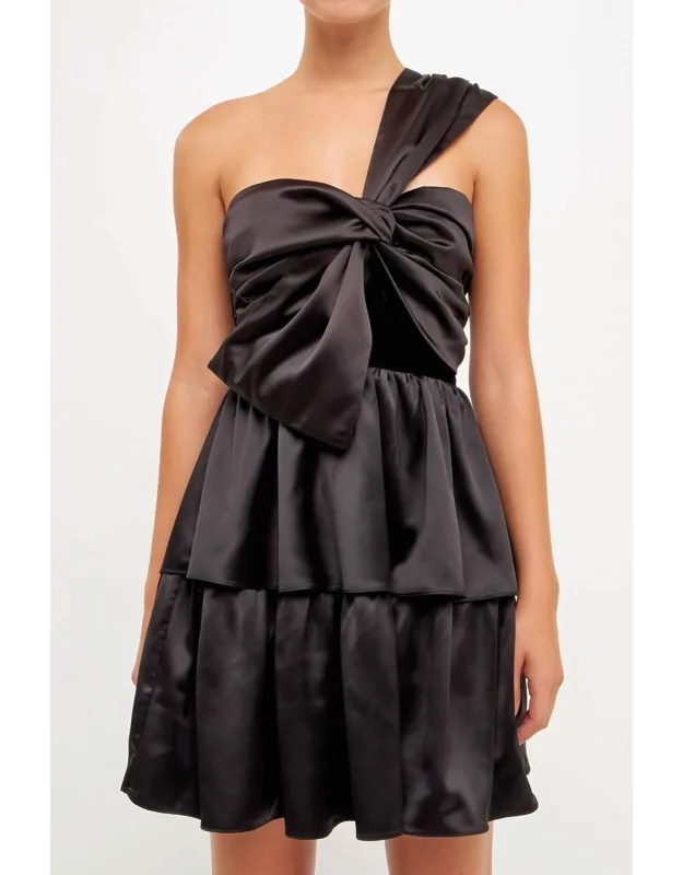Bow Tie Mini Dress