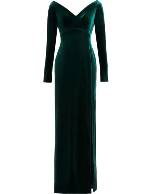 Velvet Long Fitted Dress