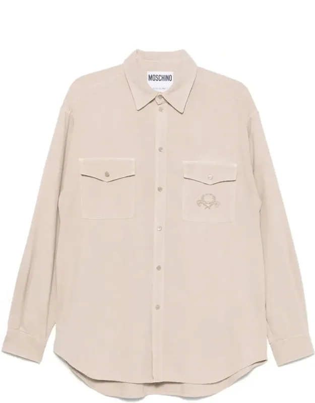 Tailored Shirt With Structured Collar And Buttoned Cuffs