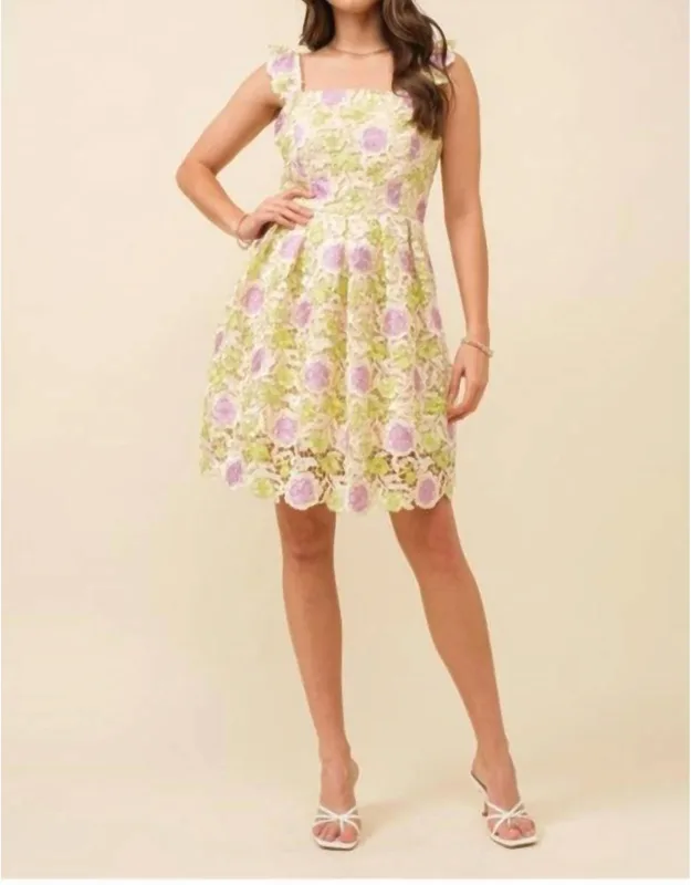 Cactus Flowers Mini Dress