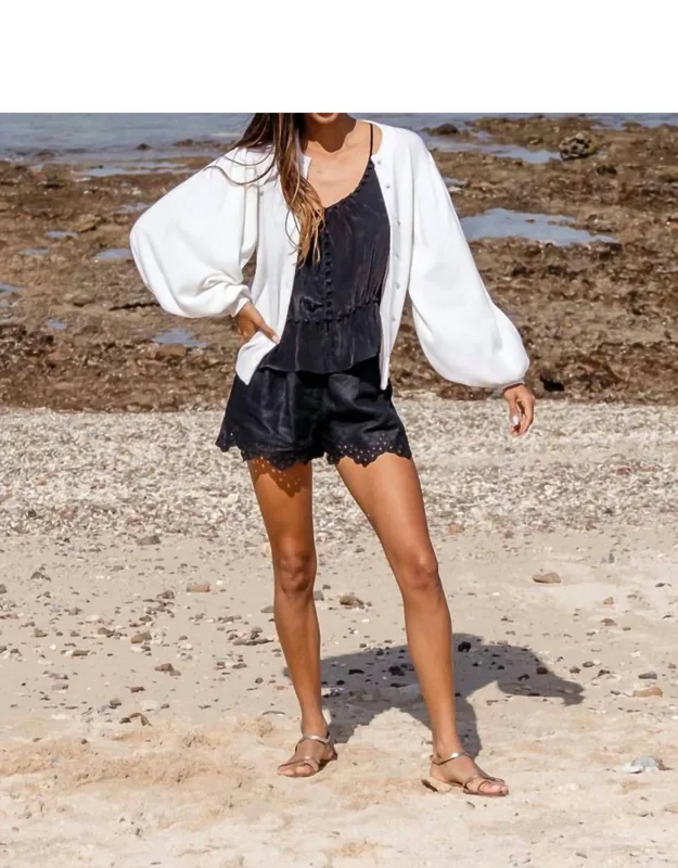 Volume Sleeve Cashmere Cardigan