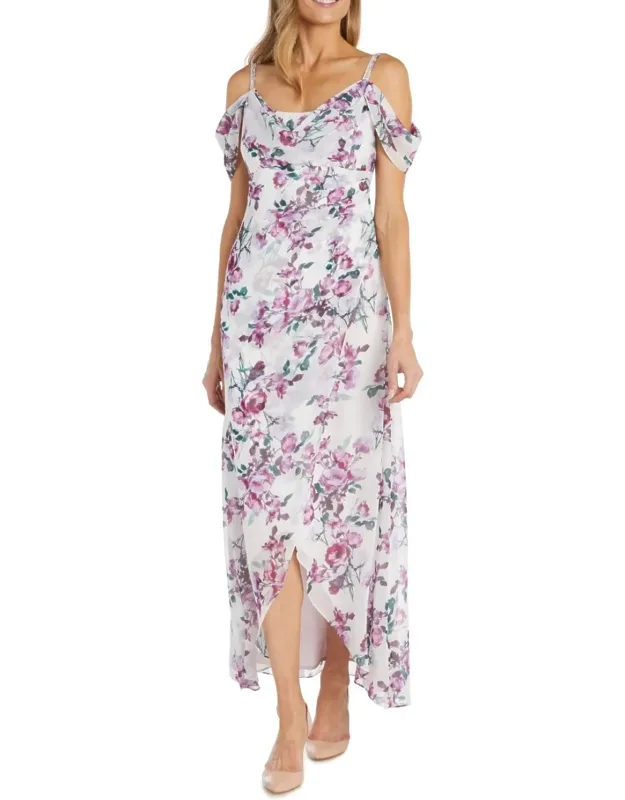 Floral Cold Shoulder Dress