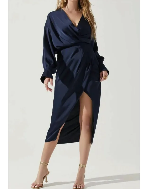 Drop Shoulder Wrap Dress