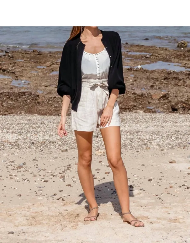 Volume Sleeve Cashmere Cardigan