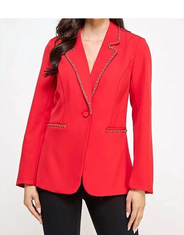 Chain Detail Blazer