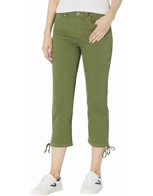 Capri Jeans With Drawcord Hem