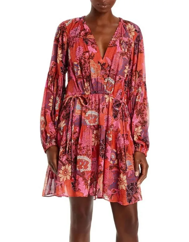 Silk Floral Mini Dress