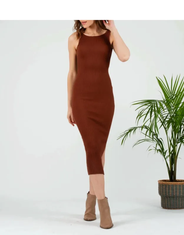 Open-back Knit Dress