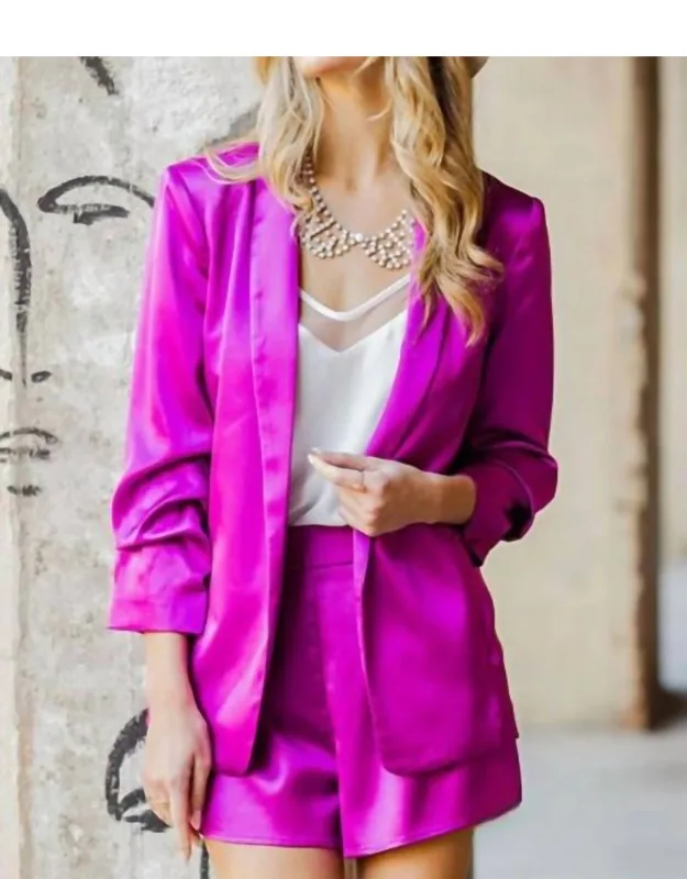 Satin Shawl Blazer