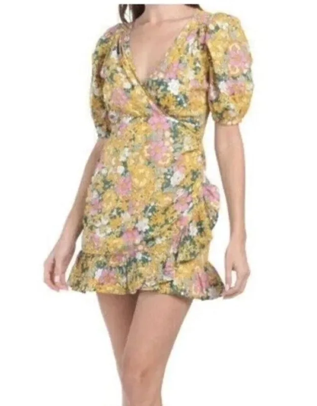 Retro Faux Wrap Dress
