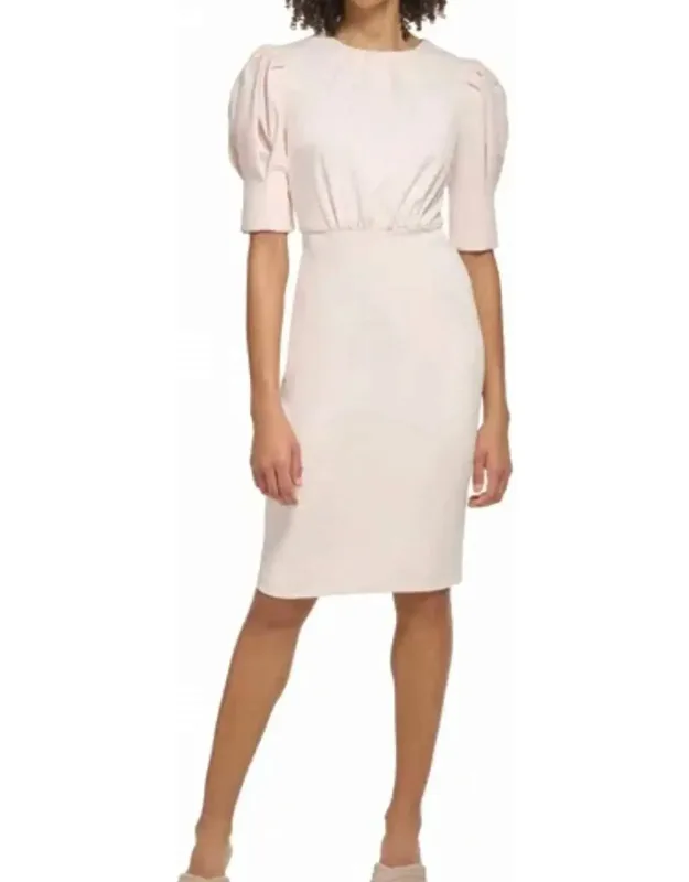 Ruched Knee Length Dress