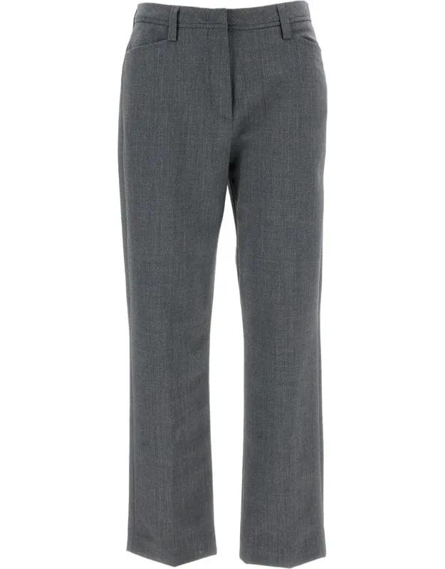 High-waisted Trousers With Relaxed Silhouette