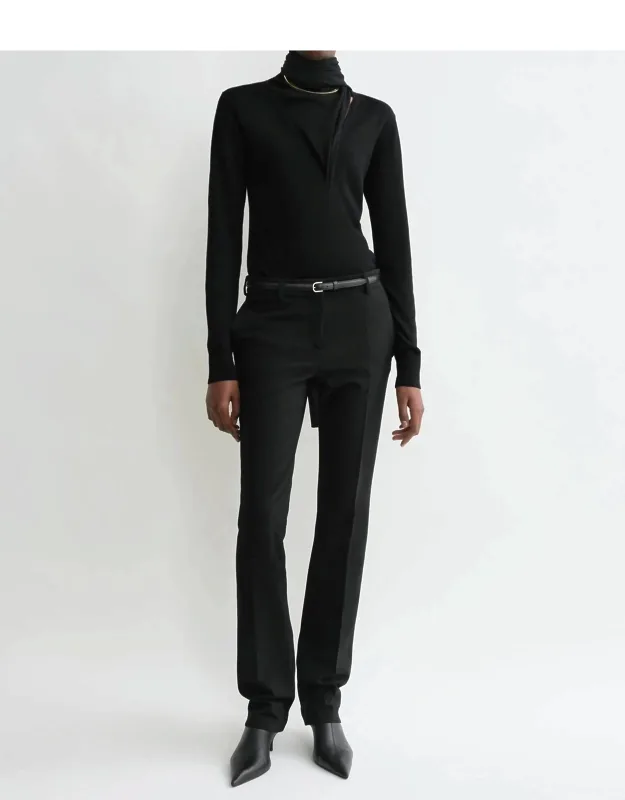 Low Waist Slim Trousers