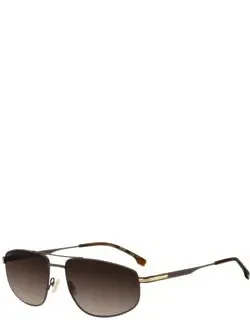 Matte Sunglasses With Gold-tone Trims