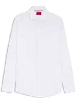 Slim-fit Shirt In Cotton And Linen