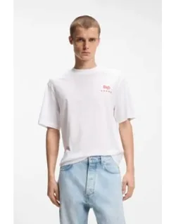 Cotton-jersey T-shirt With Printed Artwork