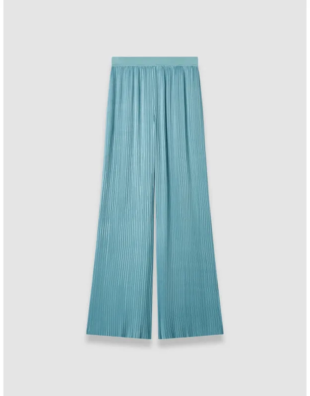 Pleated Satin Trousers