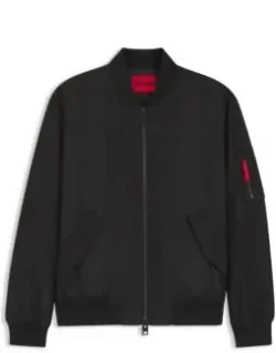 Water-repellent Bomber Jacket In Coated Satin