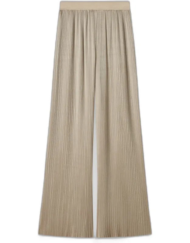 Pleated Satin Trousers