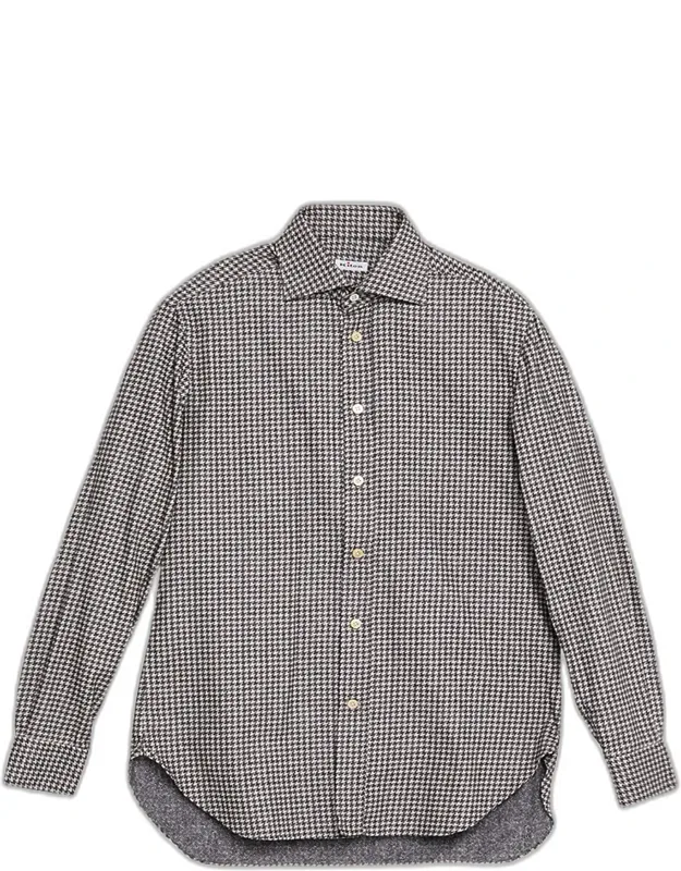 Cotton Houndstooth Classic-fit Sport Shirt