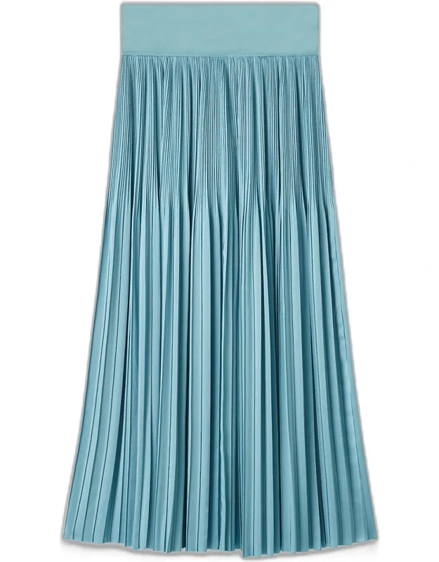 Rabat Pleated Satin Skirt