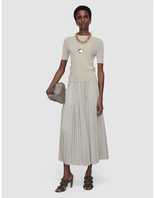 Rabat Pleated Satin Skirt