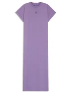 Cotton-jersey T-shirt Dress With Happy Logo