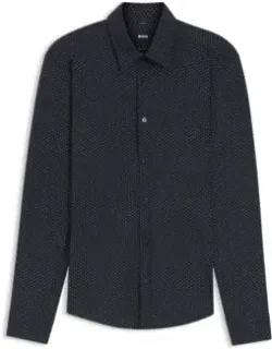 Printed Regular-fit Shirt In Performance-stretch Jersey